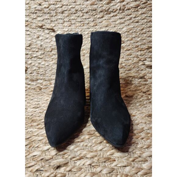 Steve Madden Black Suede Leather Ankle Booties Boots Size 9 M - Picture 3 of 11